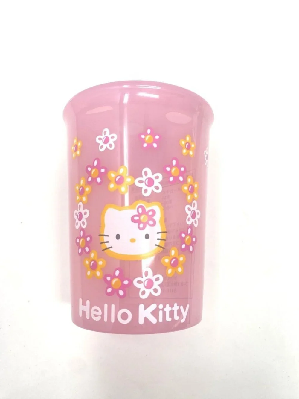 Hello Kitty Toothbrush Holder 4 Slots Pink Floral Bathroom Decor NWT